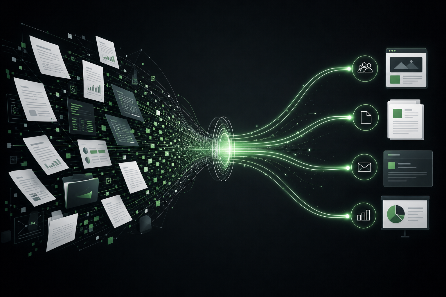 Technical content and messaging transformation concept