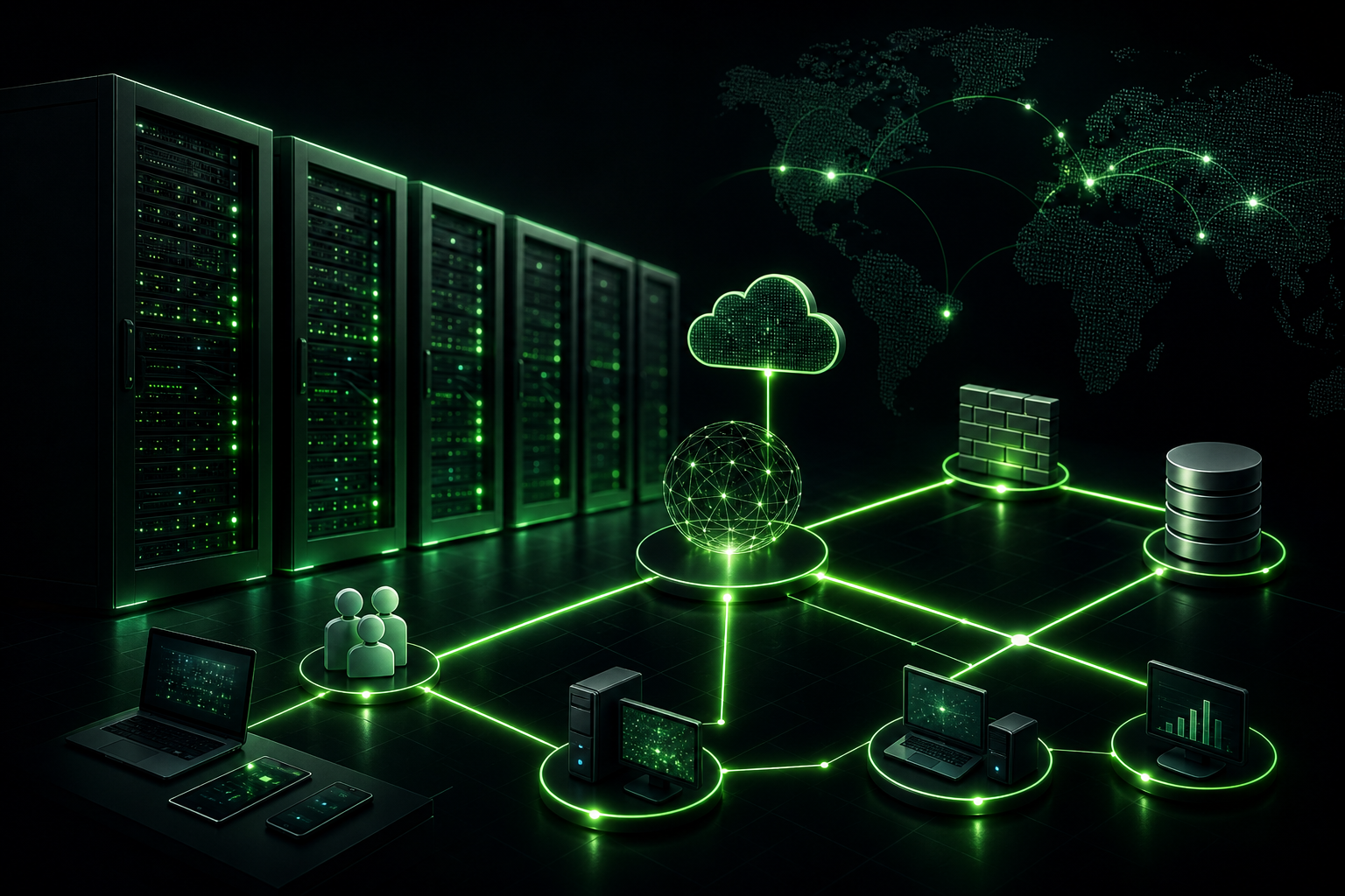 IT infrastructure and network systems visualization