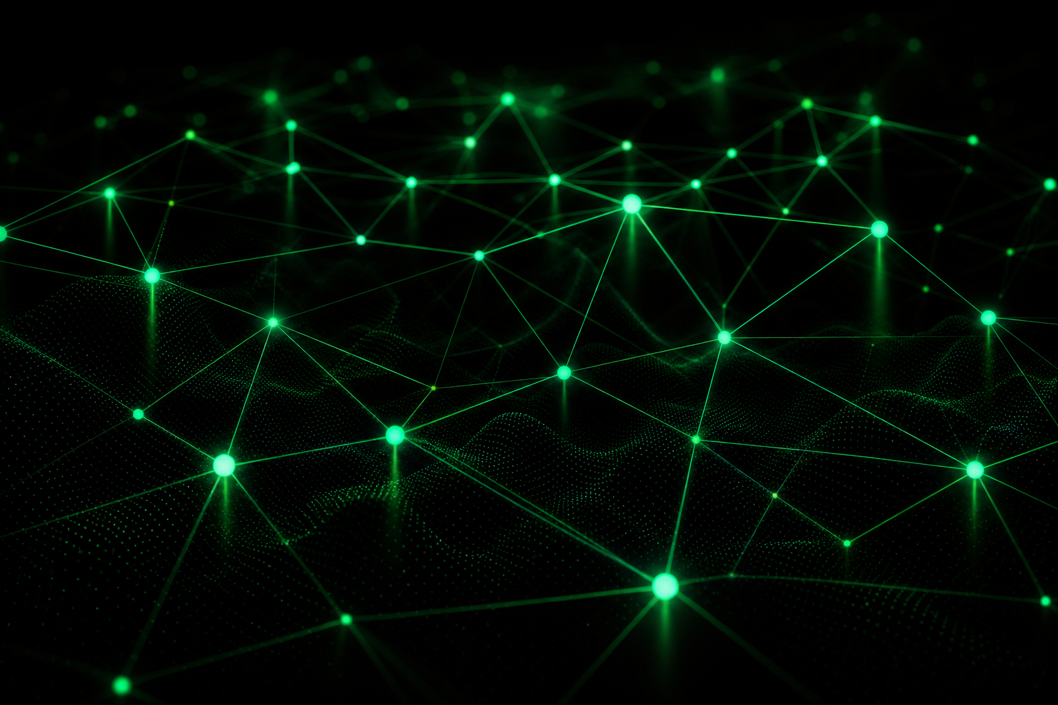 Interconnected nodes representing shared organizational culture